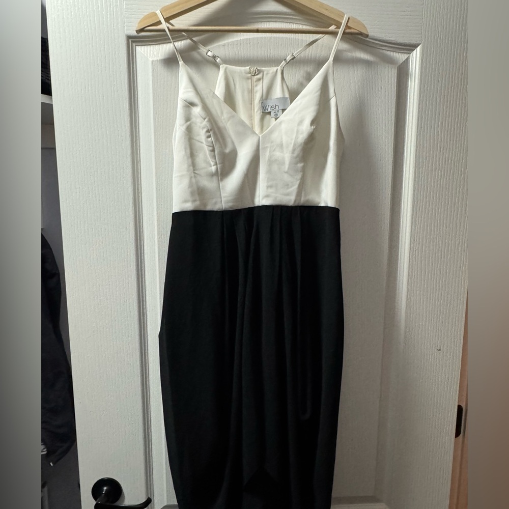 Wish brand - black and white Midi dress